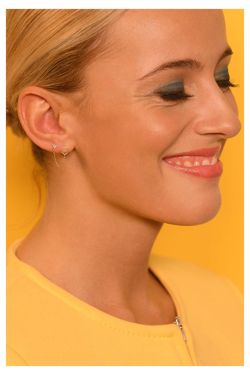 Pendiente único “Arsol” – Oro amarillo 375/1000