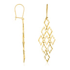 Boucles D'Oreilles "Crazy" Or Jaune 375/1000