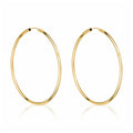 Boucle D'Oreilles "Créoles Elégance" 50 Mm - Or Jaune 375/1000