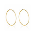 Boucle D'Oreilles "Créoles Elégance" 50 Mm Or Jaune 375/1000