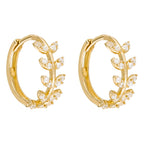 Boucles D'Oreilles "Feuillette" Or Jaune 375/1000