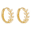 Boucles D'Oreilles "Feuillette" Or Jaune 375/1000