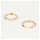 Boucles D'Oreilles "Tendresse" 9Mm Or Jaune 375/1000 Et Zircon