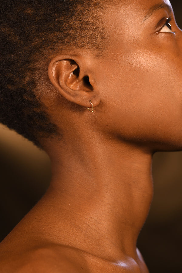 'Tendresse' 9 mm Earrings in 375/1000 Yellow Gold