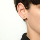 Bo Unitaire "Mini Fleurs " - Or Jaune 375/1000 Et Zirconium