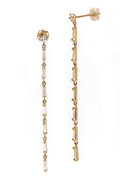 Boucle D'Oreilles  "Véronique" Or Jaune  375/1000 Et Zirconium