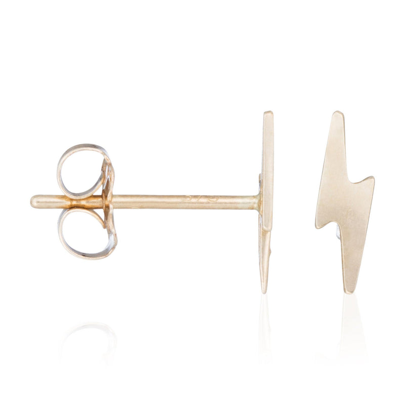 Boucles D'Oreilles Puce "Eclair Doré" - Or Jaune 375/1000