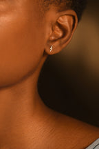 Boucles D'Oreilles Puce "Eclair Doré" Or Jaune 375/1000