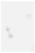 Pendientes individuales Simply You - Oro blanco y circonio