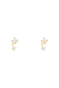 Boucles D'Oreilles "Duo Magique" Or Jaune 375/1000 Et Zircon