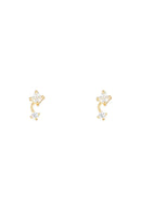 Boucles D'Oreilles "Duo Magique" Or Jaune 375/1000 Et Zircon