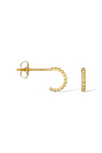 Boucles D'Oreilles "Demi Cercle" Or Jaune 375/1000