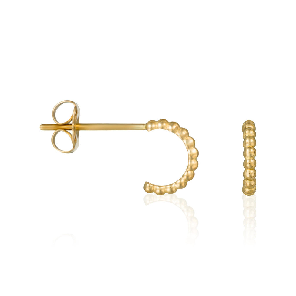 Boucles D'Oreilles "Demi Cercle" Or Jaune 375/1000