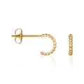 Boucles D'Oreilles "Demi Cercle" Or Jaune 375/1000