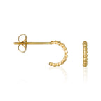 Boucles D'Oreilles "Demi Cercle" Or Jaune 375/1000