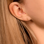 Boucles D'Oreilles "Demi Cercle" Or Jaune 375/1000