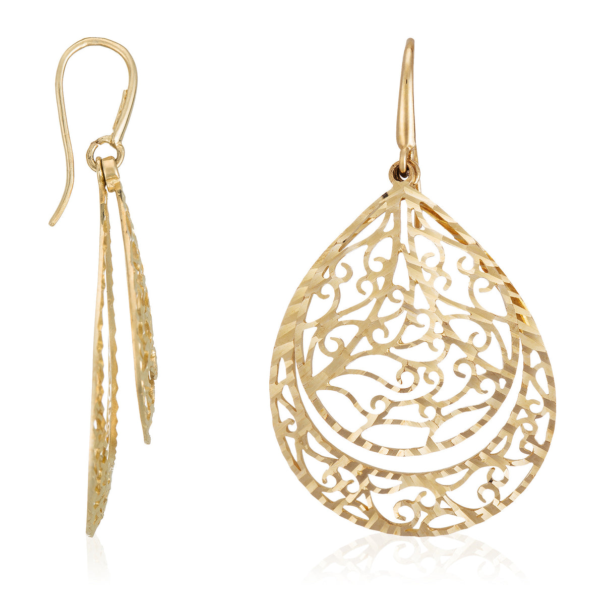 Boucles D'Oreilles "Orientale" Or Jaune 375/1000