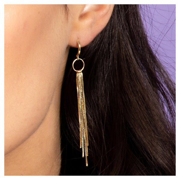 Pendientes “Cascada” – Oro Amarillo 375/1000