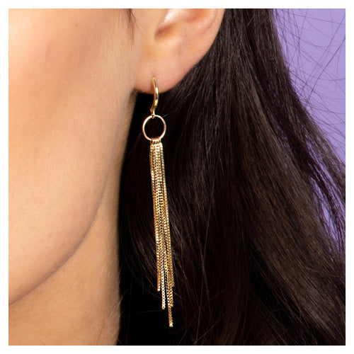 Boucles D'Oreilles "Cascade" - Or Jaune 375/1000