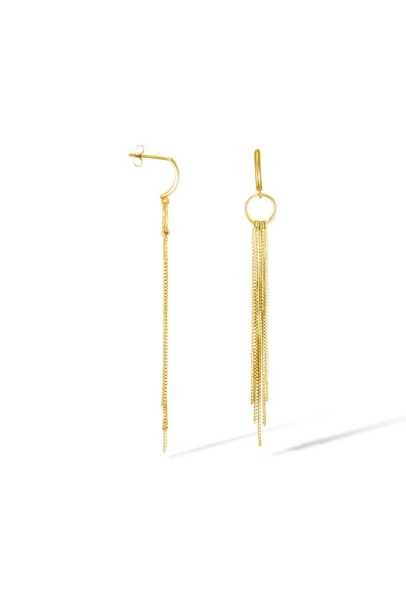 Boucles D'Oreilles "Cascade" Or Jaune 375/1000