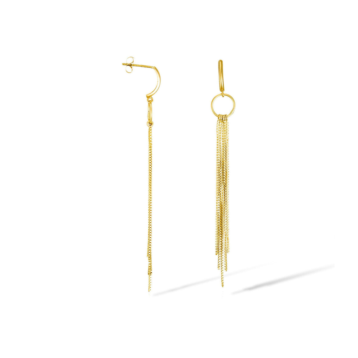 Boucles D'Oreilles "Cascade" Or Jaune 375/1000