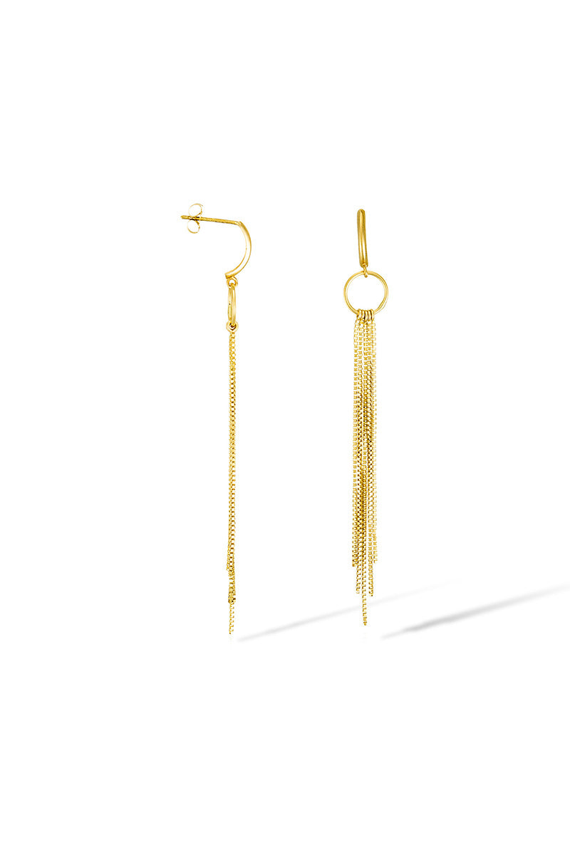 Boucles D'Oreilles "Cascade" Or Jaune 375/1000