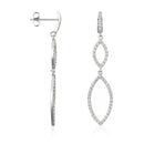 Boucles D'Oreilles "Enlaçées" Or Blanc 375/1000
