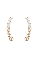 Boucles D'Oreilles Dépareillées "Grimpante Et Puce" Or Jaune 375/1000