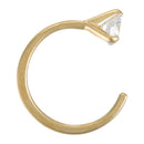 Boucles D'Oreilles "Arc Brillant" Or Jaune 375/1000