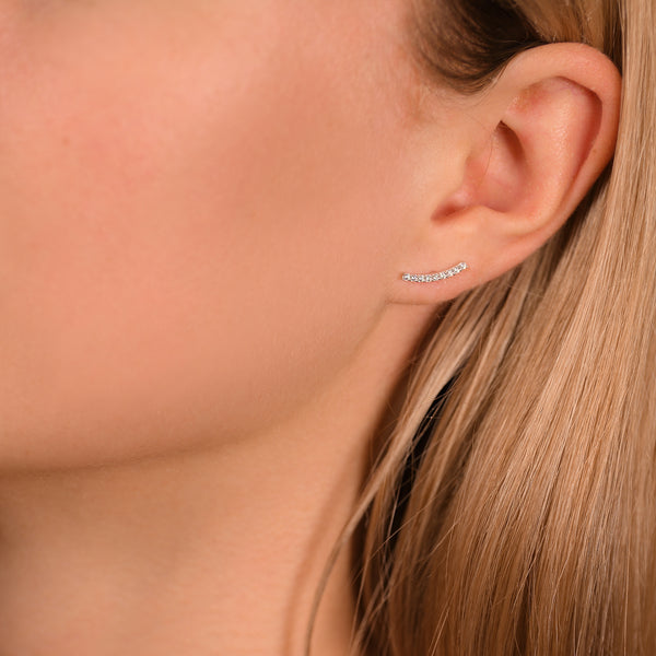Pendientes “Climbing Wonders” Oro blanco 375/1000