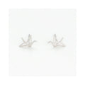 "Flight" Earrings in 375/1000 White Gold