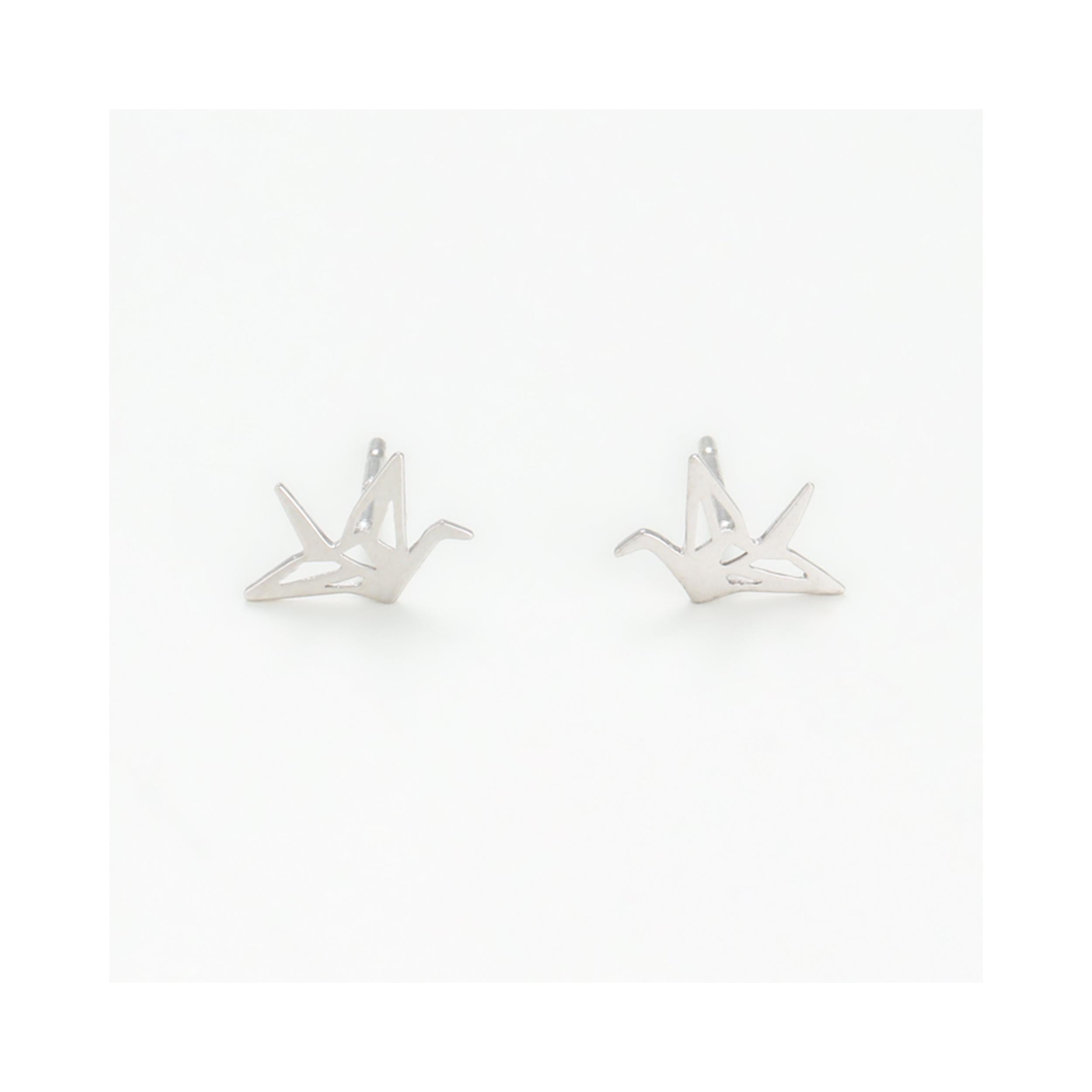 "Flight" Earrings in 375/1000 White Gold