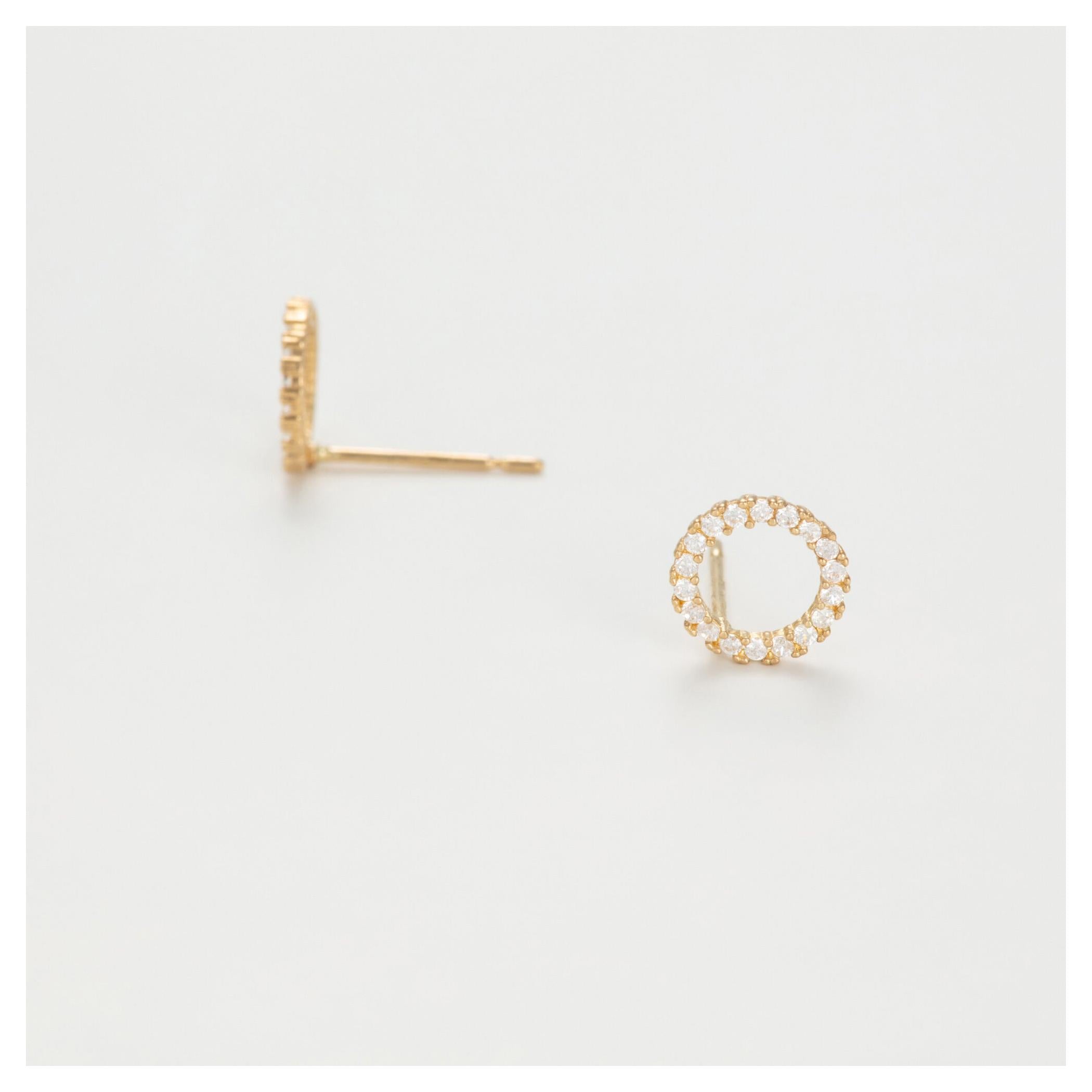 Pendientes "Moon" - Oro Amarillo 375/1000