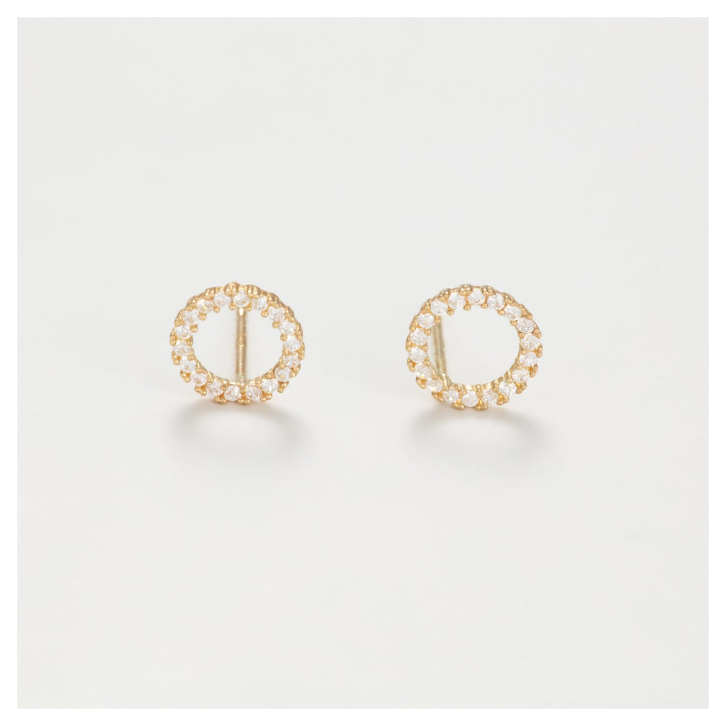 Pendientes "Moon" - Oro Amarillo 375/1000