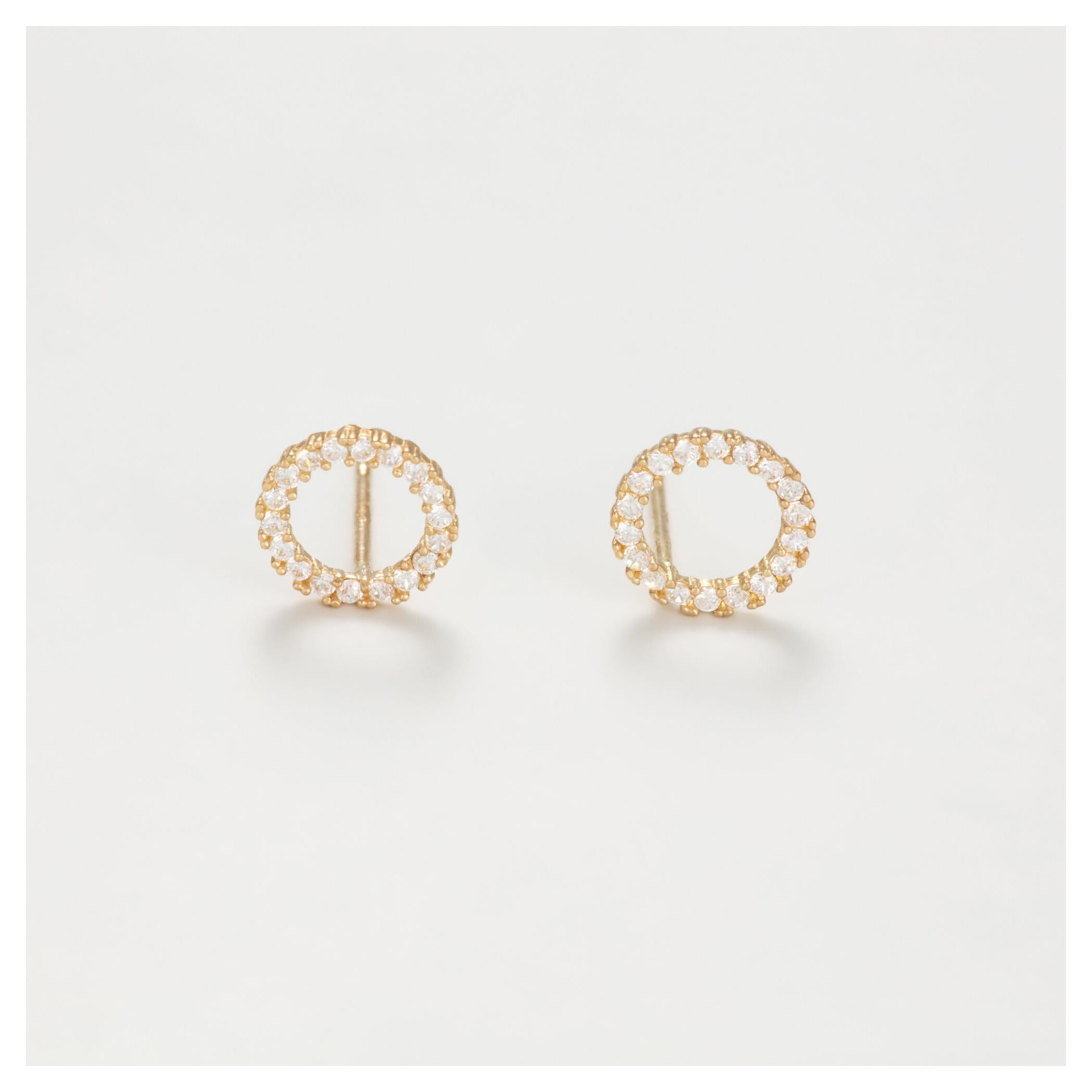 Pendientes "Moon" - Oro Amarillo 375/1000