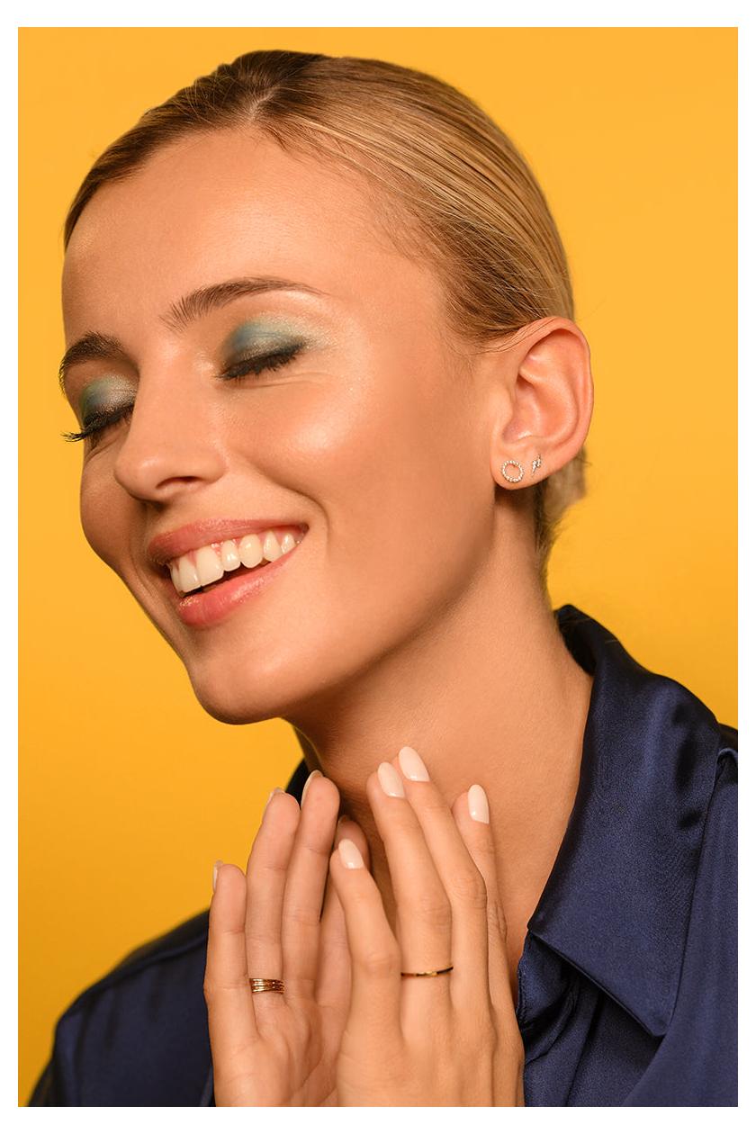 Pendientes "Moon" - Oro Amarillo 375/1000