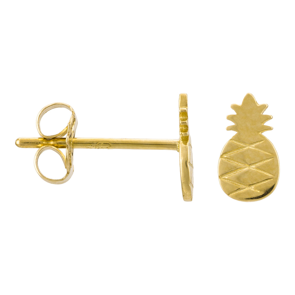Boucles D'Oreilles Ananas Or Jaune 375/1000