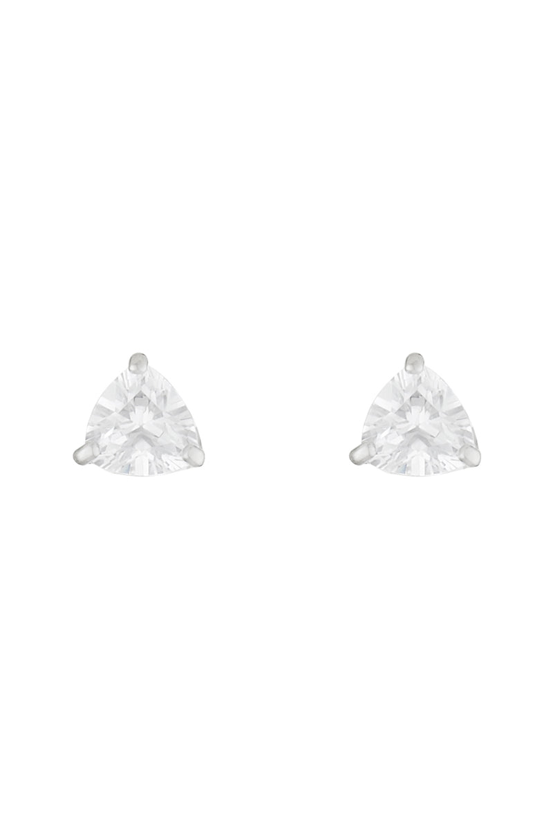 Boucle D'Oreilles " Pour Toujours" Or Blanc 375/1000 Et Zirconium