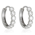 Boucles D'Oreilles "Luminous" Or Blanc 375/1000 Et Zirconium