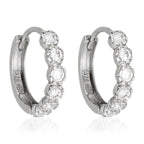 Pendientes “Luminosos” – Oro blanco 375/1000 y circonio