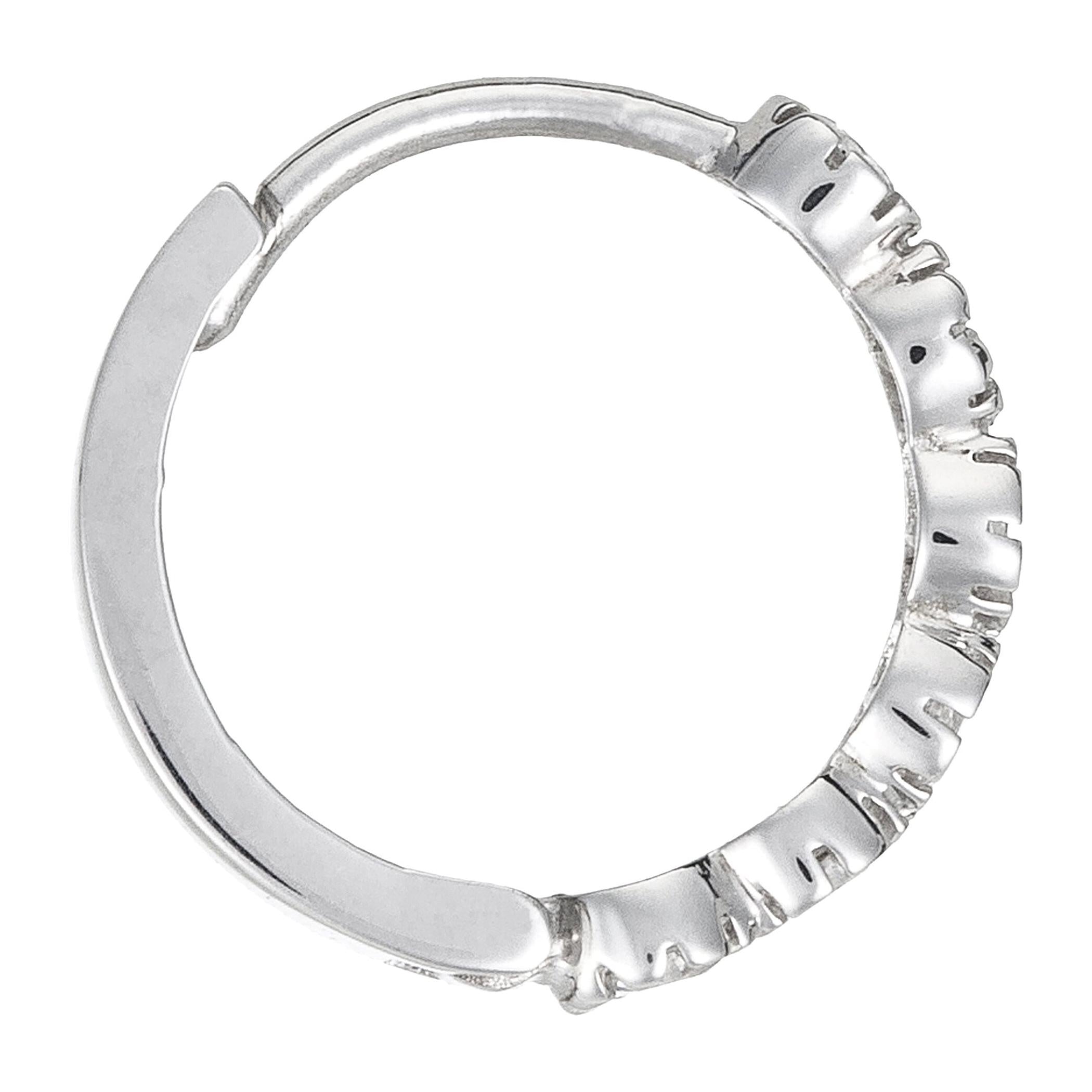 Pendientes “Luminosos” – Oro blanco 375/1000 y circonio