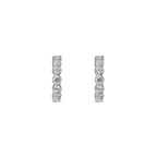 Pendientes “Luminosos” – Oro blanco 375/1000 y circonio