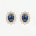 Pendientes "Brela" Oro Amarillo 375/1000 y Zafiro