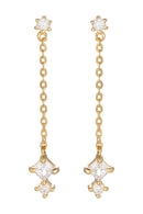 Boucles D'Oreilles "Firgas" Or Jaune 375/1000 Et Zirconium