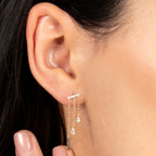 Boucles D'Oreilles "Cascade Lumineuse" - Or Jaune