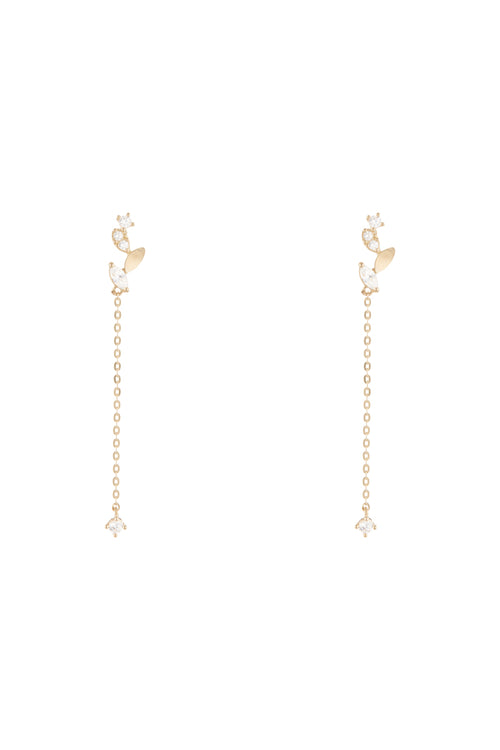 Boucle D'oreilles "Fleurs Dormeuses" Or Jaune 375/1000