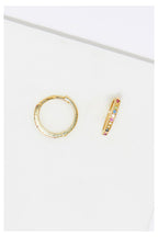 Boucles D'Oreilles "Créoles Colored" - Or Jaune 375/1000