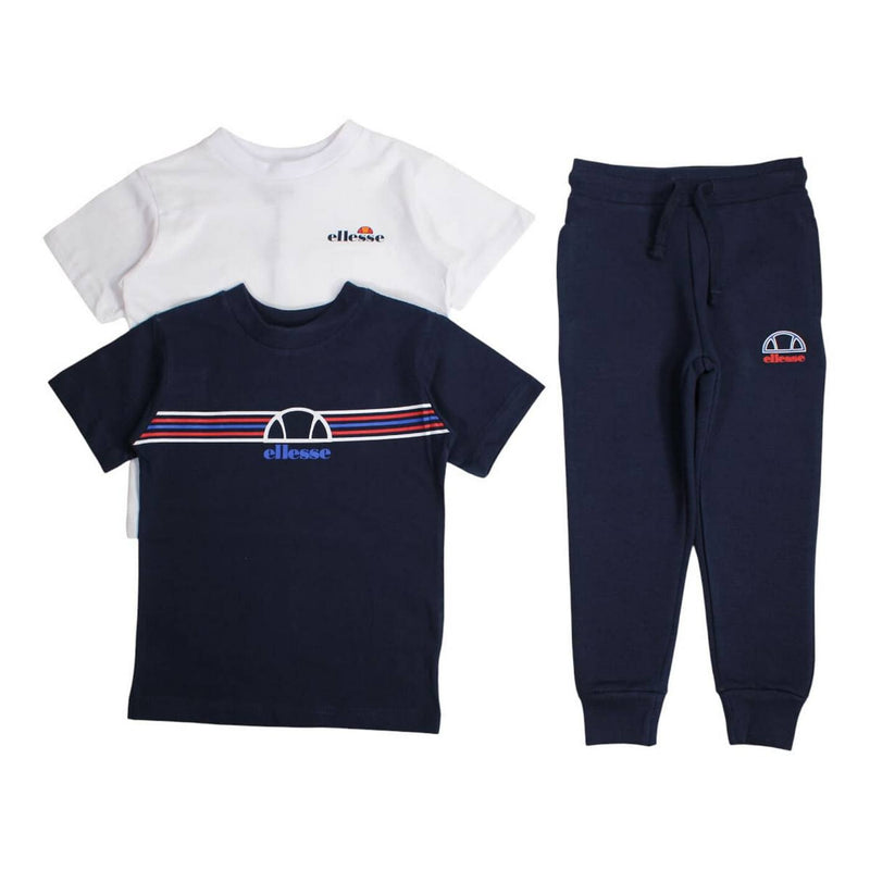 Pack De 2 T-Shirts Et Pantalon De Jogging Ellesse Garcon - Marine/Blanc
