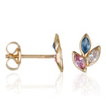 Boucles D'Oreilles "Trio De Pétales" Or Jaune 375/1000