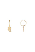 Boucles D'Oreilles "Feuillage Doré" Or Jaune 375/1000